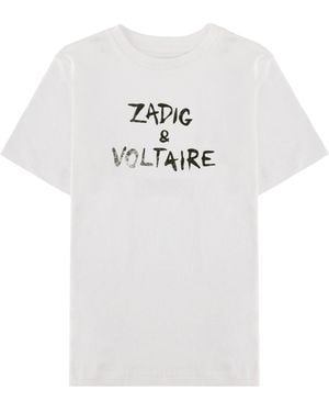Zadig & Voltaire T-Shirt Con Stampa Grafica - White