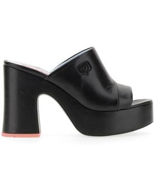 Chiara Ferragni SANDALO EYELIKE IN PELLE - Nero