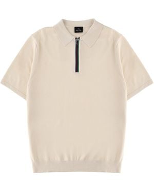 Paul Smith Zip Polo - Natural
