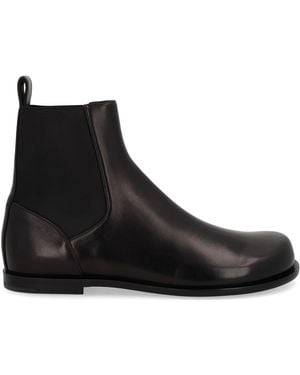Fendi Ff Squared Chelsea Boots Leather - Black