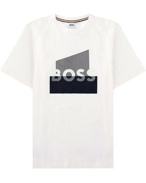BOSS T-Shirt Con Logo Grafico - White