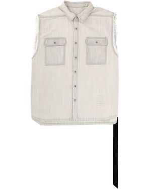 Rick Owens "Sl Tommy Jumbo" Jacket - White