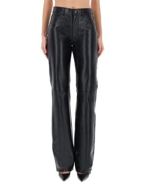 Haikure "Star Denim & Leather" Pants - Blue