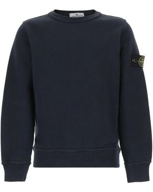 Stone Island Sweatshirt With "Patch" Logo - Blue