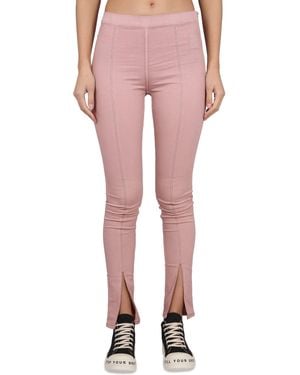 Rick Owens Mini Denim Leggings With Elastic Waistband - Pink