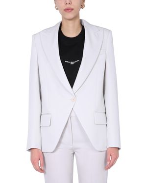 Stella McCartney GIACCA SARTORIALE LINDSAY IN LANA - Bianco