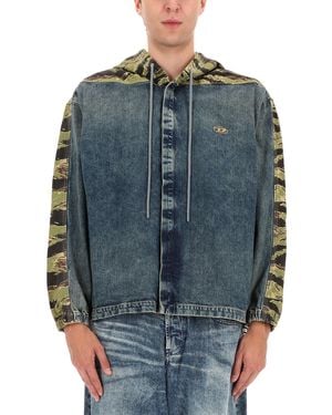 DIESEL Hooded Jacket - Blue
