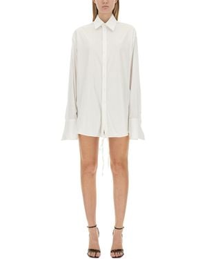 Peter Do Relaxed Fit Drawstring Shirt - White