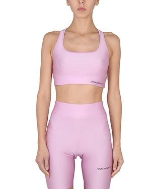 hinnominate Lycra Top With Logo - Purple