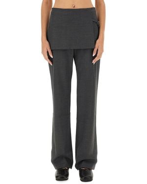 Paloma Wool Trousers With Miniskirt - Black