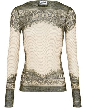 Jean Paul Gaultier Top With "Cartouche" Print - Grey