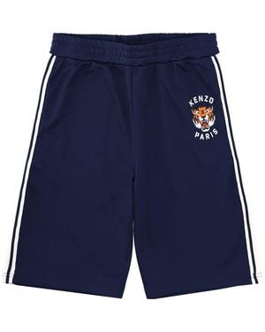KENZO Bermuda Con Logo - Blue