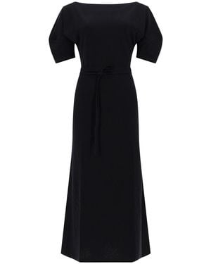 Lemaire Boat Neck Midi Dress - Black
