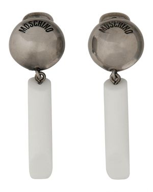 Moschino Orecchini Con Logo - Bianco
