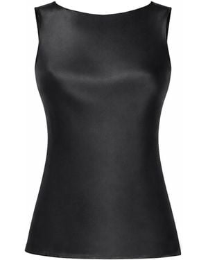 Nina Ricci Silk Draped Top - Black