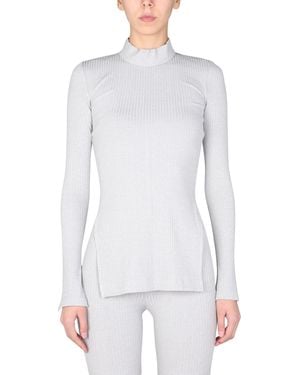 Helmut Lang One-Shoulder Jersey T-Shirt With Cut-Out Detail - White