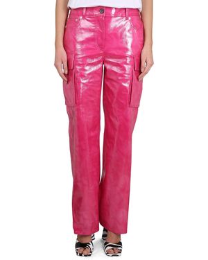 STAND PANTALONE ADA CARGO IN ECO PELLE - Rosa