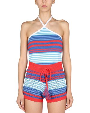 Gallo Striped Pattern Top - Blue