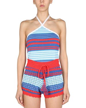 Gallo Top Con Motivo A Righe - Blu