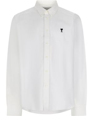 Ami Paris Camicia Con Logo - White
