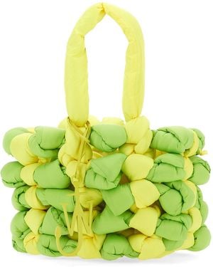 JW Anderson Borsa Tote Intrecciata Small - Verde