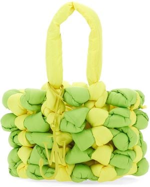 JW Anderson Borsa Tote Intrecciata Small - Verde