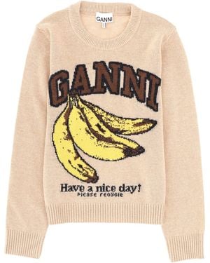 Ganni Wool Jersey - Natural