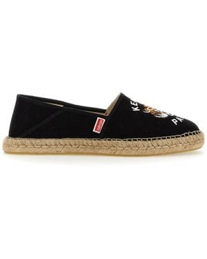 KENZO Lucky Tiger Canvas Espadrilles - Black