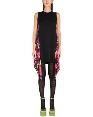 Versace Orchid Logo Dress - Black