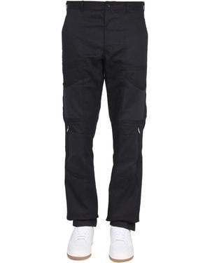 Comme des Garçons Cotton Front Button And Zipper Trousers For - Blue