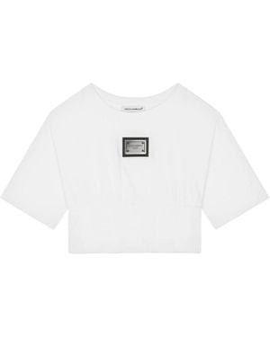 Dolce & Gabbana Logo Plate T Shirt - White