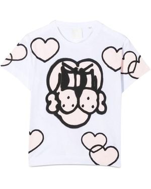 Givenchy Maglietta Di Hearts - Bianco