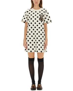 Moschino Teddy Polka Dots" Dress - White