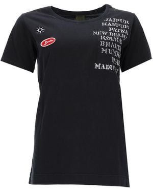 MR & MRS T-Shirt Con Stampa - Black