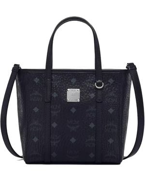 MCM "Toni Top-Zip" Mini Tote - Blue