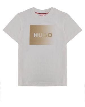 HUGO T-Shirt Con Stampa Logo Sfumato - Grey