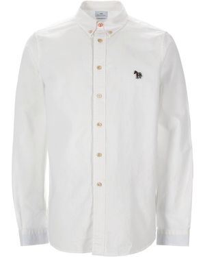 Paul Smith Camicia Con Patch Zebra - White
