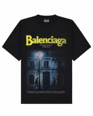 Balenciaga T-Shirt Con Stampa - Black