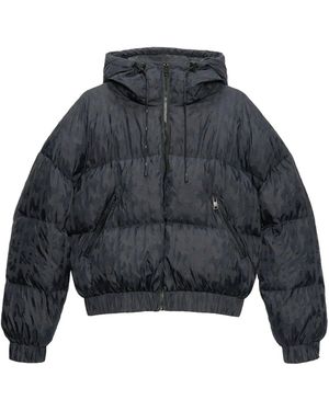 MSGM "Themwave" Padded Down Jacket - Blue