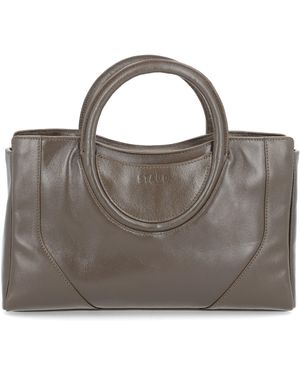 STAUD "Maude Mini Satchel" Bag - Brown