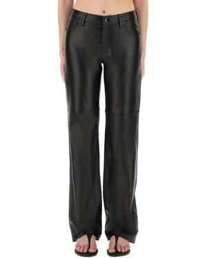 Michael Kors Leather Trousers - Black