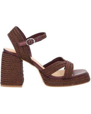 Castañer Solid Valley Heels - Brown