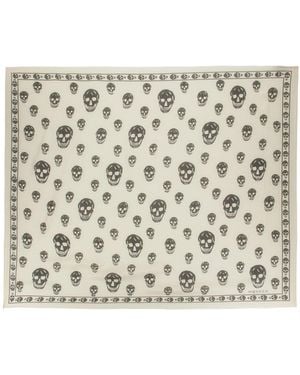 McQueen "Skull" Scarf - Metallic