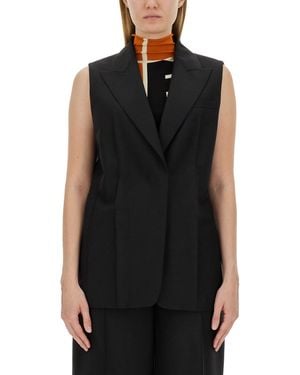 Fendi Sleeveless Blazer - Black