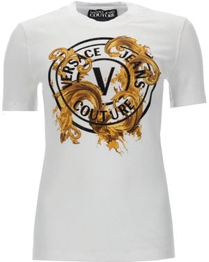 Versace Jeans Couture T-Shirt Con Stampa Logo - Grey
