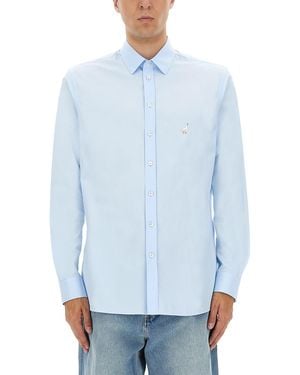 Moschino Classic Cotton Poplin Shirt - Blue