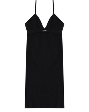 MM6 by Maison Margiela Abito Sottoveste Senza Cuciture - Black