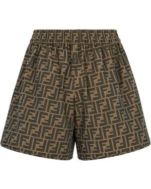 Fendi Canvas Shorts - Green