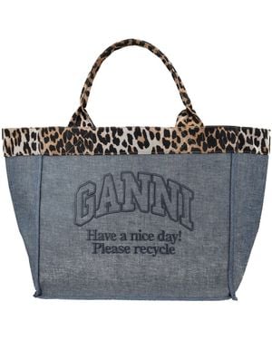 Ganni Shopping Bags - Blue