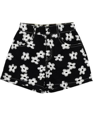 Marc Jacobs Pantaloncini A Fiori - Black